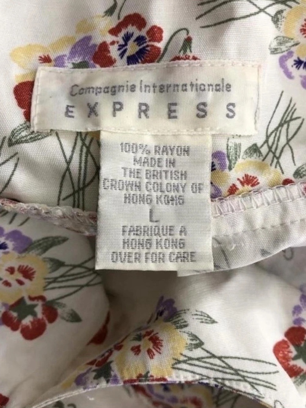 Vintage Express Floral Cream Maxi Dress - Picture 3 of 5